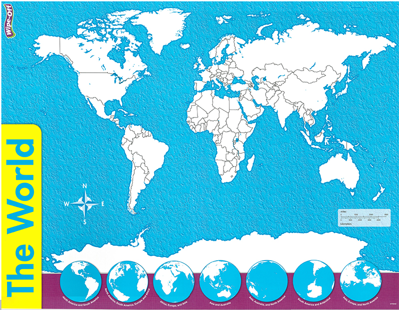 チャート The World 白地図 英語教材のctm